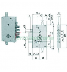 KIT TRASFORMAZIONE SERRATURA X PORTA BLINDATA MOTTURA 85.571s + CILINDRO  EUROPEO - La Nuova Ferramentaria di Luca e Piero Caciagli S.a.s.